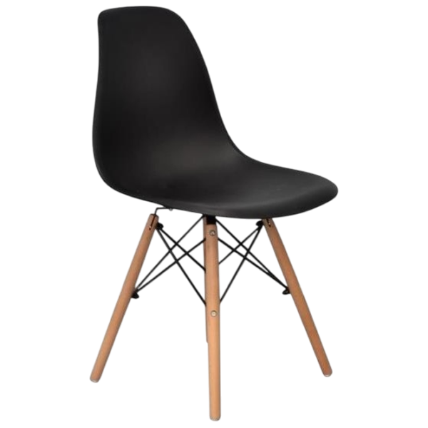 Set masă și scaune Evelin DT 432-1R Wo + 6 LC-021 Dreptunghiulară / PAL / Black photo 4