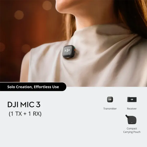 Микрофон DJI Mic 3 (1 TX + 1 RX) Черный photo 7