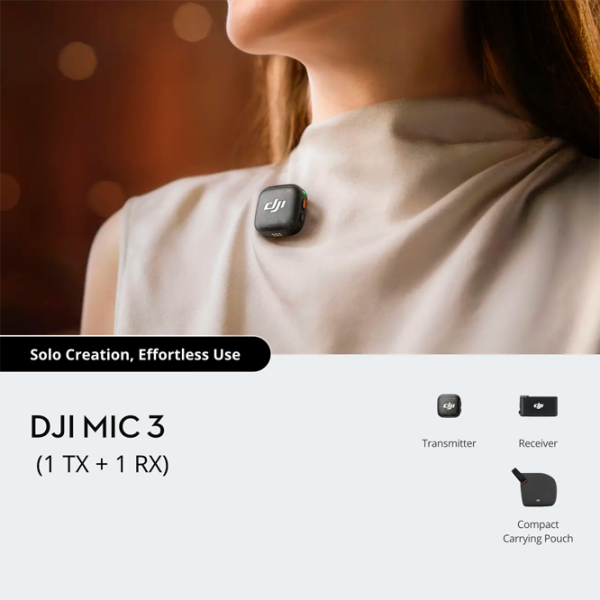 Микрофон DJI Mic 3 (1 TX + 1 RX) Черный photo 7