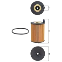 Filtru de ulei Mahle MHL-OX 1366D OX 1366D photo 3