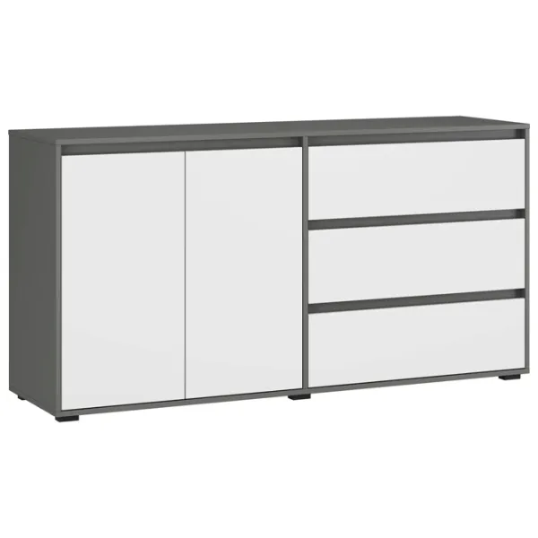 Comodă Magnus Grand 82 x 160 x 45 / PAL / Alb photo 1