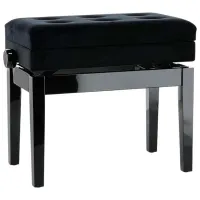 Стул GEWA Bench Deluxe Compartment Black High Gloss Дерево / 1