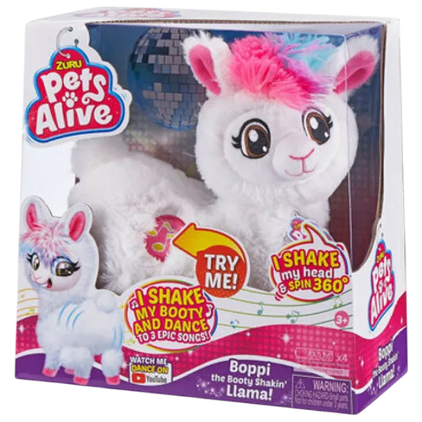 Jucărie moale Zuru Pets Alive Llama 668 2+ / White photo 3