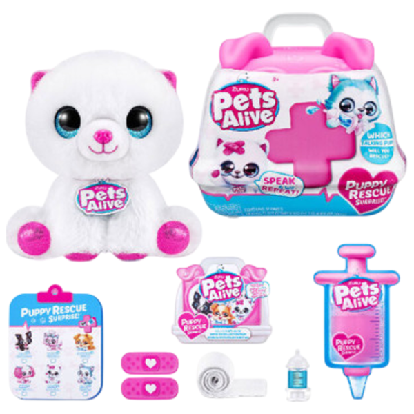 Jucărie moale Zuru Pets Alive Puppy Rescue 9540 3+ / Multicolor photo 1