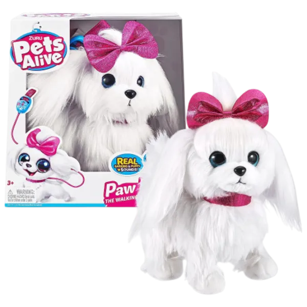 Мягкая игрушка Zuru Pets Alive Paw Paw Puppy 9531 3+ / Белый photo 1