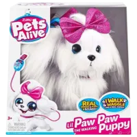 Jucărie moale Zuru Pets Alive Paw Paw Puppy 9531 3+ / White photo 4