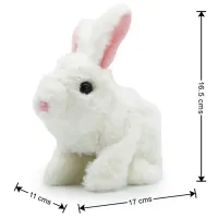 Jucărie moale Pugs At Play Hopper Jumping Rabbit RA004-4 1+ / White photo 4
