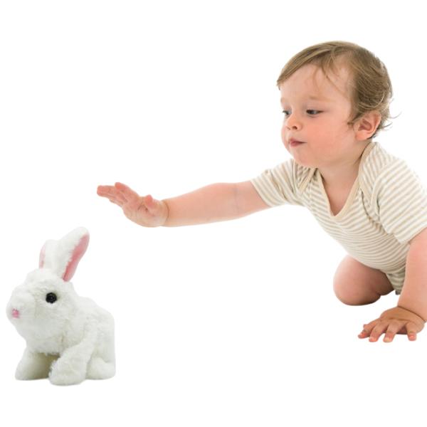 Jucărie moale Pugs At Play Hopper Jumping Rabbit RA004-4 1+ / White photo 5