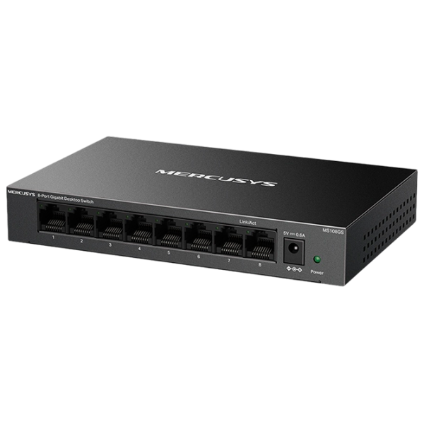 Switch Mercusys MS108GS Black photo 1