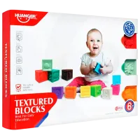 Joc educativ Huanger Textured Blocks HE0255 0.6+ / Multicolor photo 4