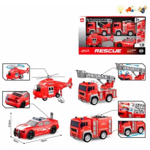 Set de mașini Optmarket WY550-4 201997220  / / Black Red photo 2