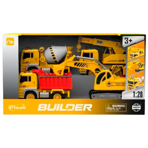 Set de mașini Optmarket Wenyi Builder 201997219  / / Black Yellow photo 1