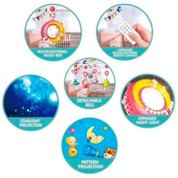 Carusel muzical Bibiin Toys 648A-54 Multicolor / Plastic photo 3