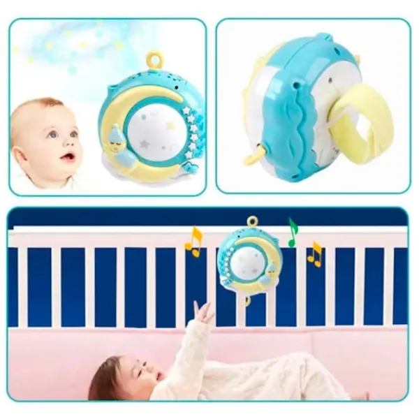 Carusel muzical Bibiin Toys 648A-55 Blue / Plastic photo 3