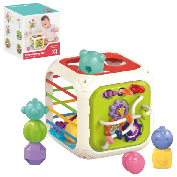 Развивающий набор Bibiin Shape Sorting Box 688-87 1+ / Разноцветный photo 1