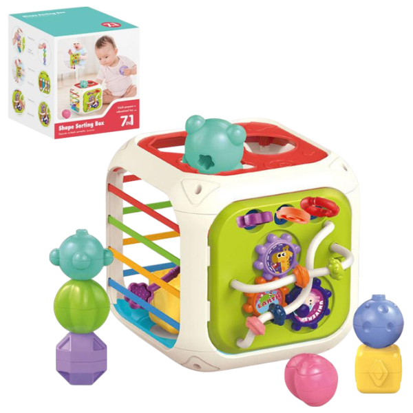 Развивающий набор Bibiin Shape Sorting Box 688-87 1+ / Разноцветный photo 1