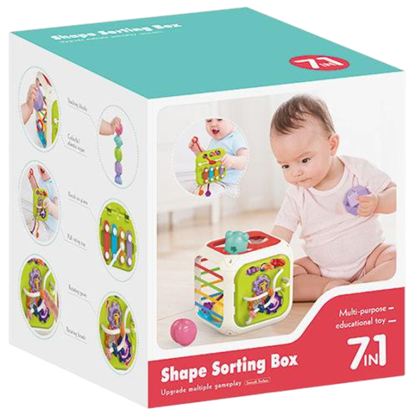 Развивающий набор Bibiin Shape Sorting Box 688-87 1+ / Разноцветный photo 2