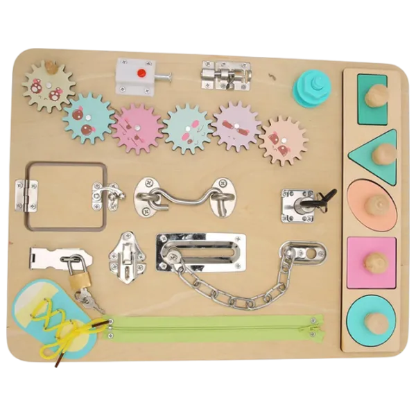 Joc educativ Lesko Busy Board 202109007 0+ / Beige photo 1