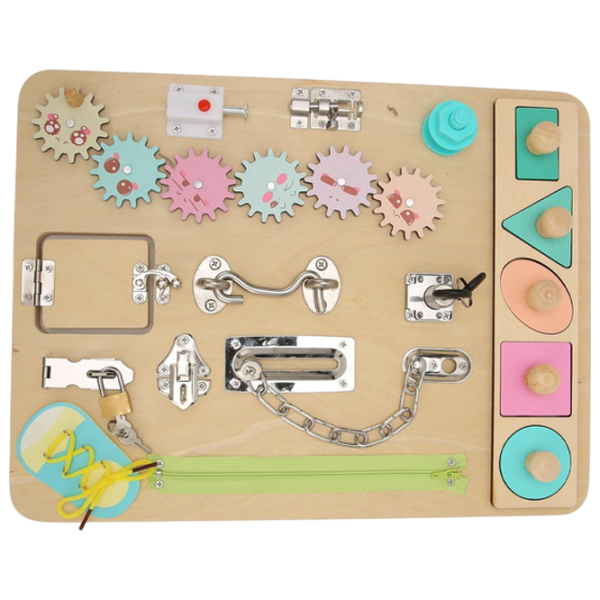 Joc educativ Lesko Busy Board 202109007 0+ / Beige photo 1