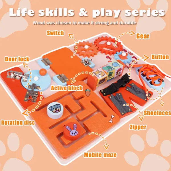 Joc educativ Montessori Activity Board 201236604 3+ / Orange photo 3