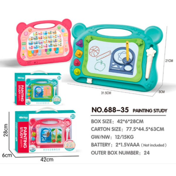 Доска для рисования Bibiin Toys 688-35  6 месяцев / Разноцветный Разноцветный photo 2