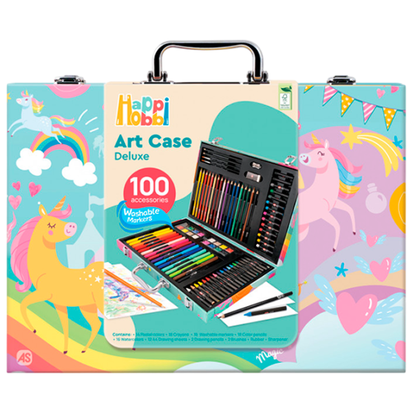 Креативный набор HappiHobbi Art Case Unicorn 1038-82058 3+ / Разноцветный Зеленый photo 1