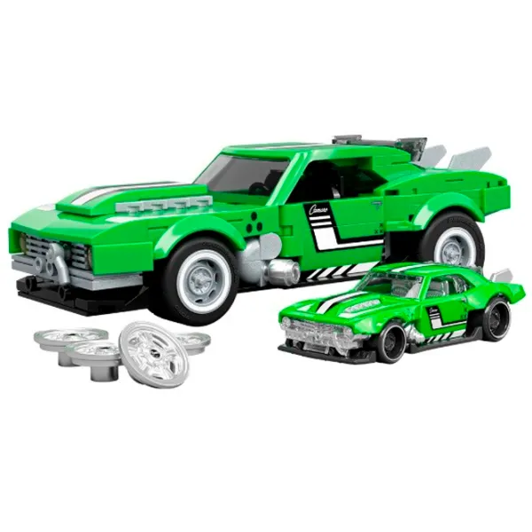 Constructor Mattel Custom 68 Camaro Mașină/ Green photo 2