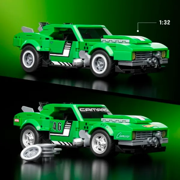 Constructor Mattel Custom 68 Camaro Mașină/ Green photo 5