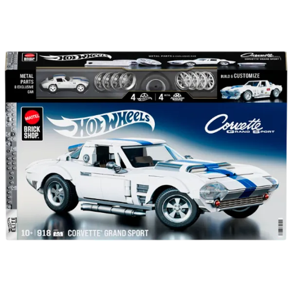 Constructor Mattel Corvette Grand Sport Mașină/ White photo 1