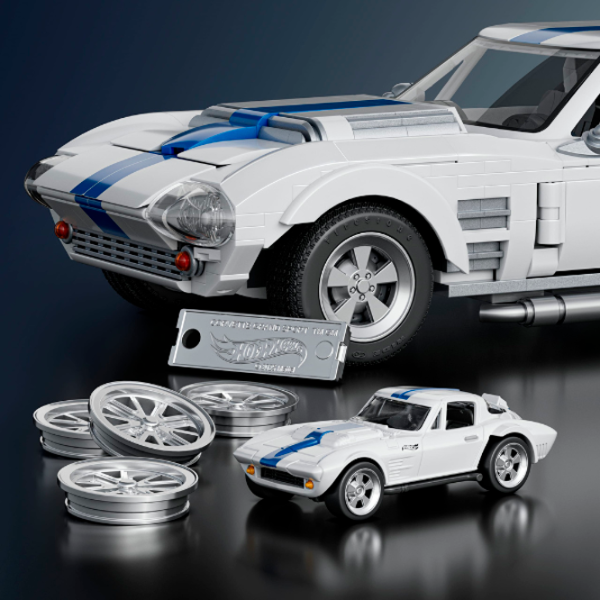 Constructor Mattel Corvette Grand Sport Mașină/ White photo 5