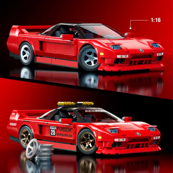 Constructor Mattel ’90 Acura NSX Mașină/ Red photo 3