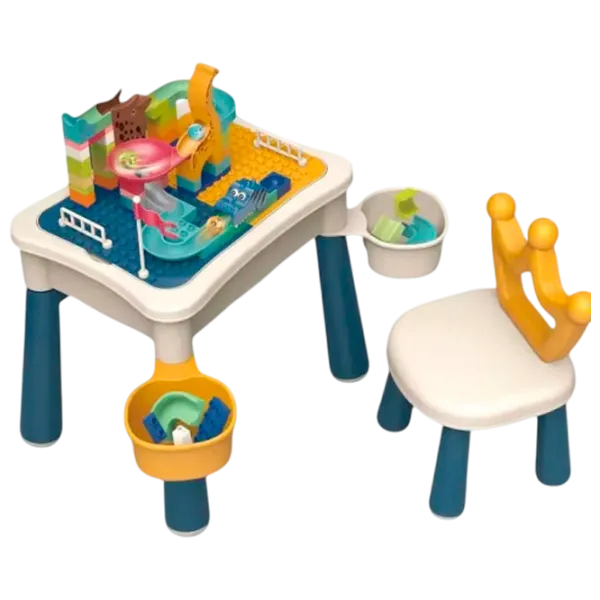 Măsuță cu constructor Bibiin Toys 8008 Clasic/ Blue photo 1