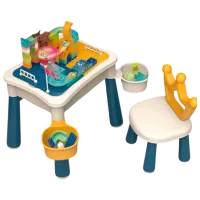 Măsuță cu constructor Bibiin Toys 8008 Clasic/ Blue