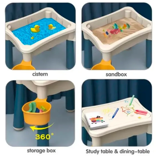 Măsuță cu constructor Bibiin Toys 8008 Clasic/ Blue photo 3