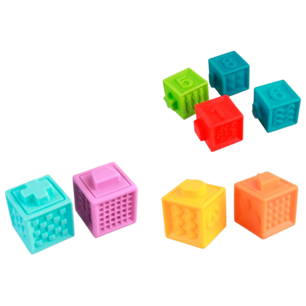 Joc educativ Huanger Textured Blocks HE0232 0.6+ / Multicolor photo 2