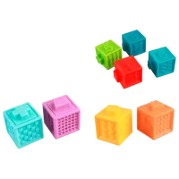 Joc educativ Huanger Textured Blocks HE0232 0.6+ / Multicolor photo 2