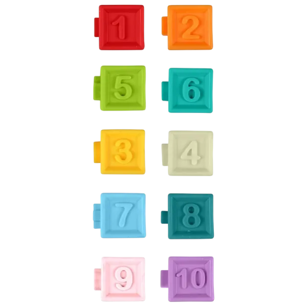 Joc educativ Huanger Textured Blocks HE0232 0.6+ / Multicolor photo 4