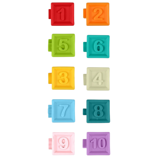 Joc educativ Huanger Textured Blocks HE0232 0.6+ / Multicolor photo 4