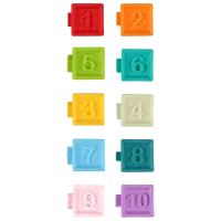 Joc educativ Huanger Textured Blocks HE0232 0.6+ / Multicolor photo 4