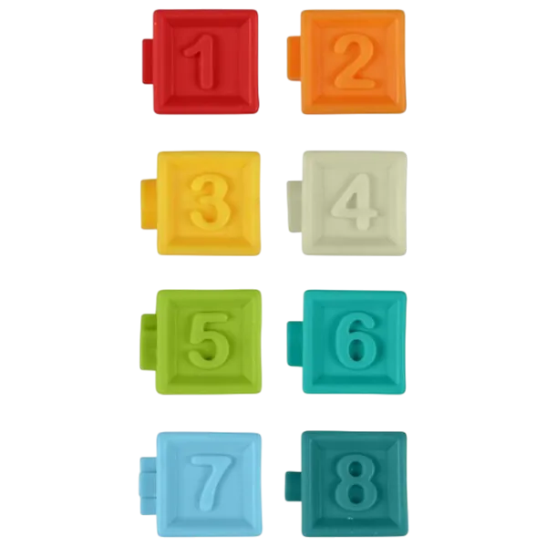 Joc educativ Huanger Textured Blocks HE0234 0.6+ / Multicolor photo 2