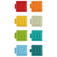 Joc educativ Huanger Textured Blocks HE0234 0.6+ / Multicolor photo 2