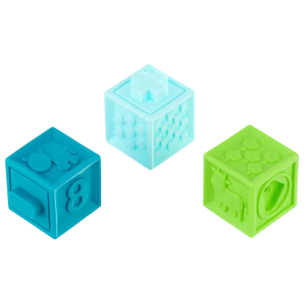 Joc educativ Huanger Textured Blocks HE0234 0.6+ / Multicolor photo 4