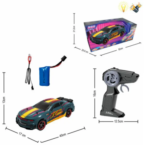 Mașină Optmarket 333-LG23121 201279816 15 km/h / 2.4 GHz / Green Gray photo 4