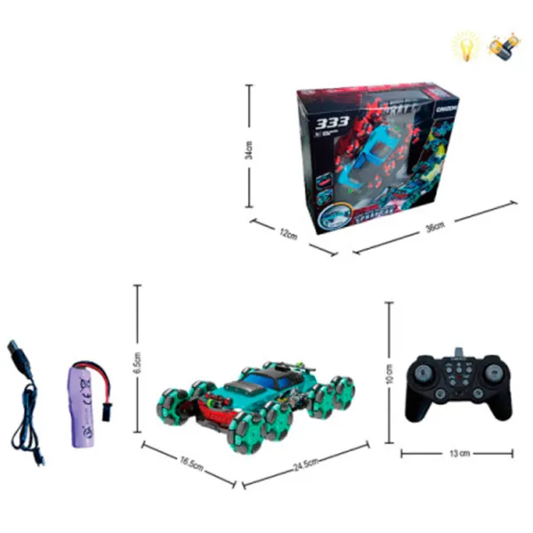 Mașină Optmarket 333-BL2301 201347994 15 km/h / 2.4 GHz / Multicolor Multicolor photo 3