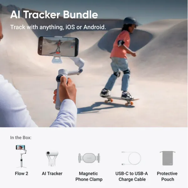 Stabilizator Insta360 Flow 2 AI Tracking Module Kit Bluetooth / Stone Gray photo 3