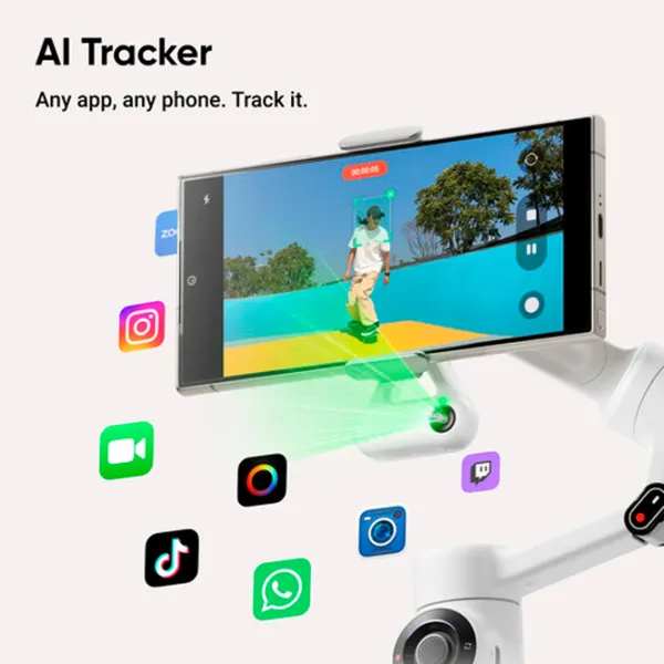 Stabilizator Insta360 Flow 2 AI Tracking Module Kit Bluetooth / Stone Gray photo 4