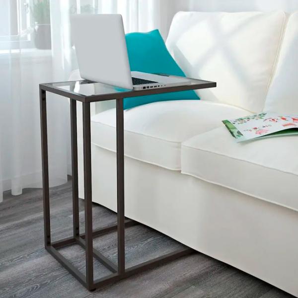 Столики для ноутбуков Ikea Vittsjo Дуб Сонома / Стекло photo 2