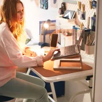 Măsuță pentru laptop Ikea Stenerik White / Furnir photo 5