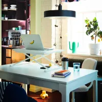 Столики для ноутбуков Ikea Dubbla Белый / ДСП photo 2