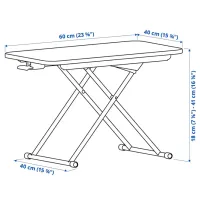 Столики для ноутбуков Ikea Dubbla Белый / ДСП photo 7